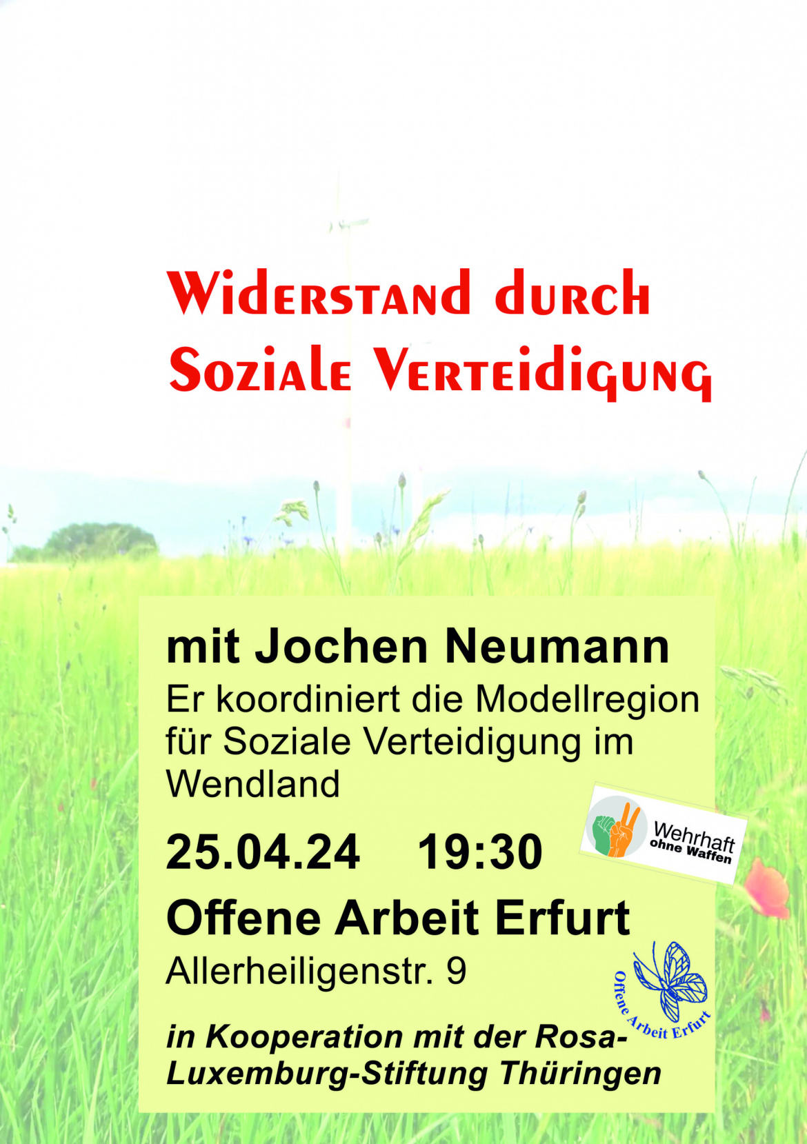 Vortrag: „Soziale Verteidigung am Beispiel Wendland“