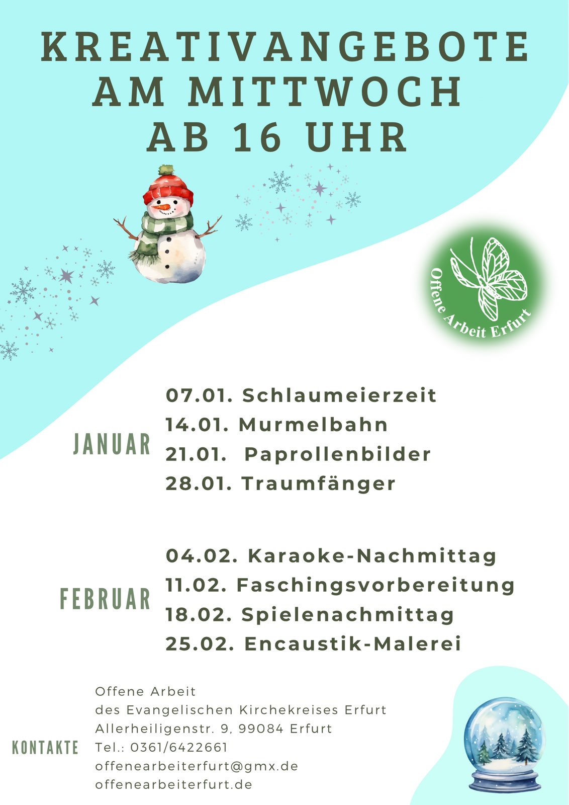 Kreativprogramm im Kinder- & Familiencafé