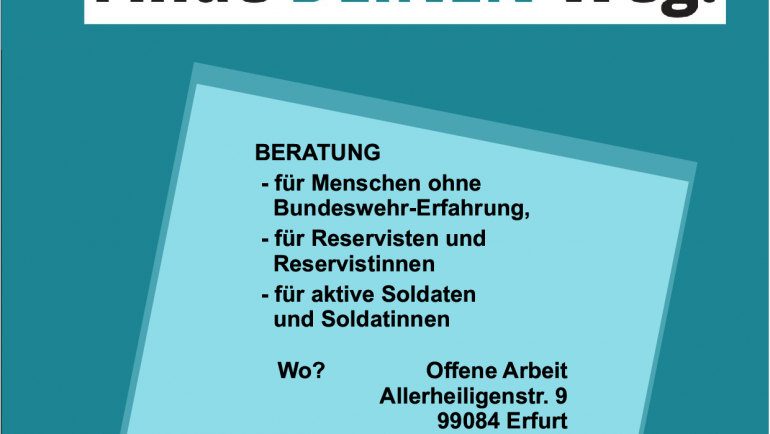 „Wehrdienst oder Kriegsdienstverweigerung – Finde deinen Weg“