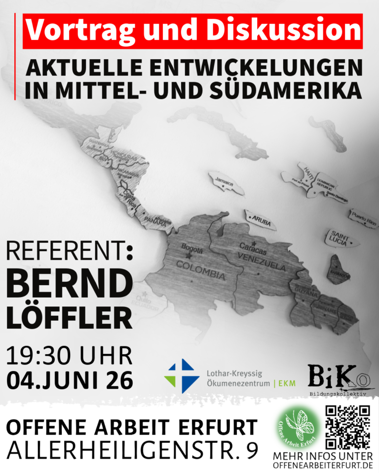 „Aktuelle Entwicklungen in Mittel- und Südamerika“ – Vortrag und Diskussion