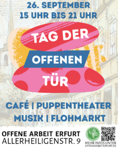 Bunt Verspielt Bold Tag der offenen Tür Poster