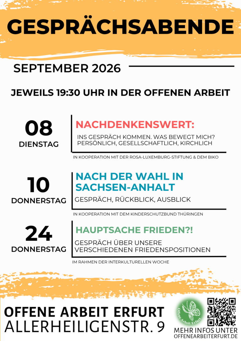 Gesprächsabende im September