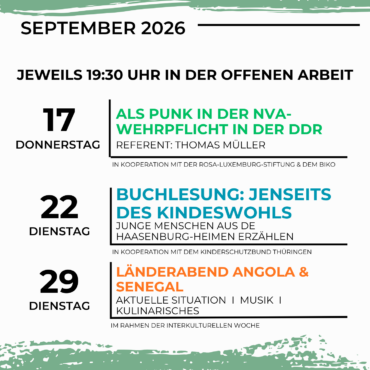 Themenabende im September
