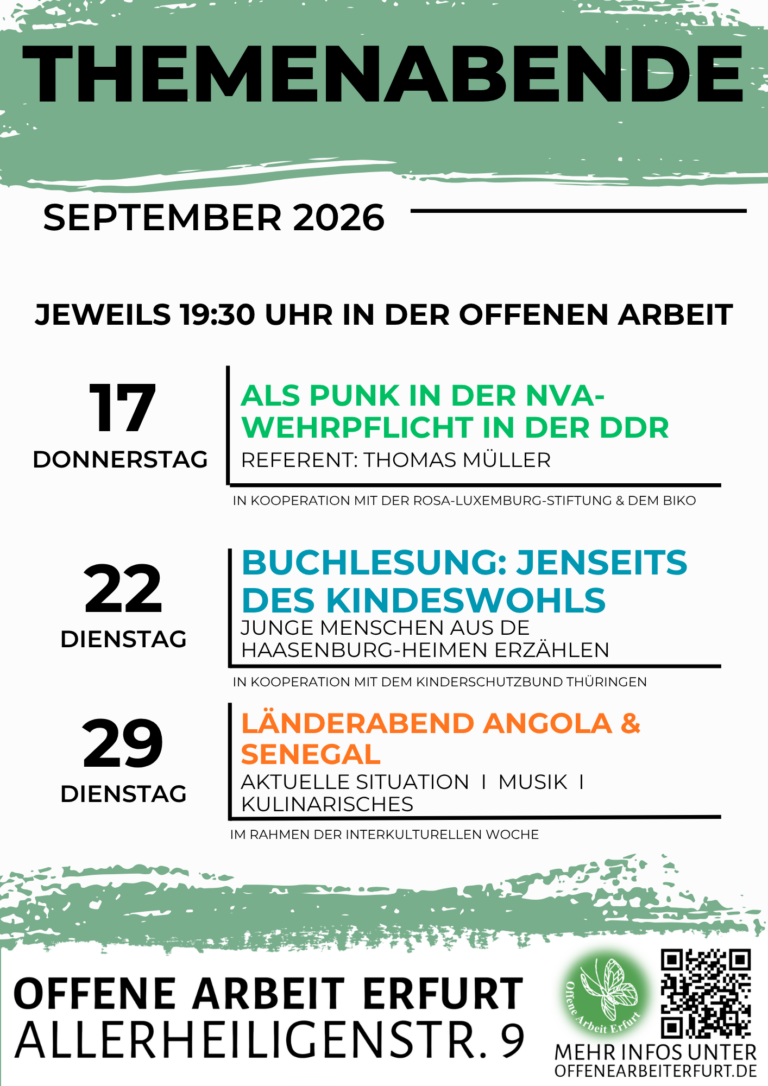 Themenabende im September